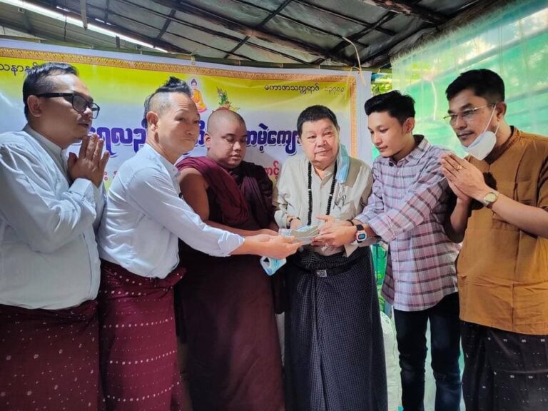 ကောက်ခံလို့ရတဲ့အလှူငွေများနဲ့ မိုးမခရေလည် မိဘမဲ့ပရဟိတကျောင်းသို့ အလှူငွေများ ပေးအပ်လှူဒါန်းခဲ့တဲ့ မိုးစက်