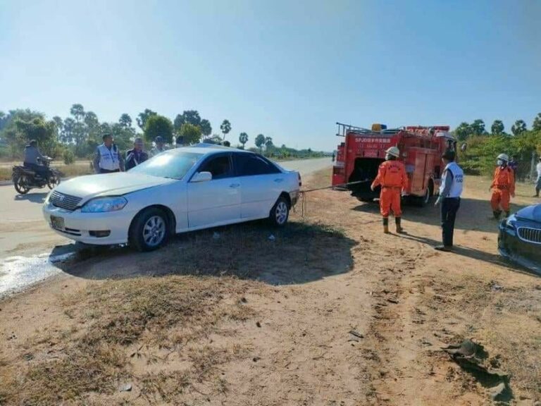 BMW ကားနဲ့ Toyota Mark ll အမြန်လမ်းမှာတိုက် သံဃာတစ်ပါးအပါအဝင် လေးဦးဒဏ်ရာရ