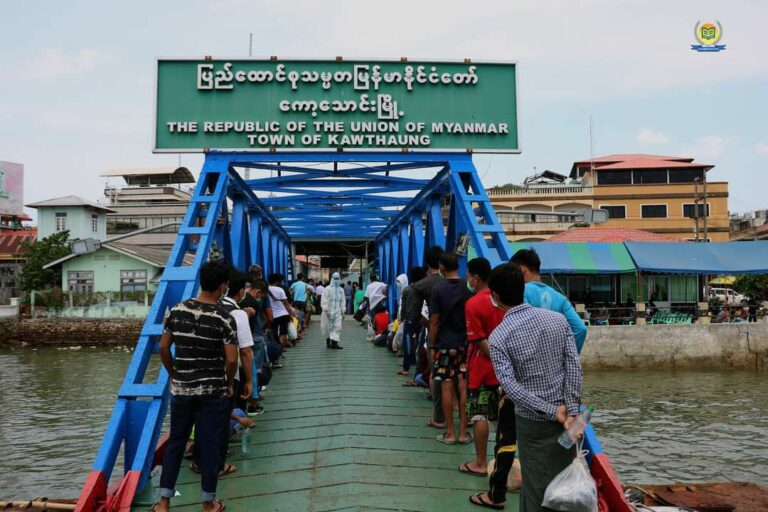 ရနောင်းခရိုင်မှ မြန်မာအလုပ်သမား ၁၄၀ ဦး ကော့သောင်းမြို့သို့ ပြန်လည်ရောက်ရှိလာ