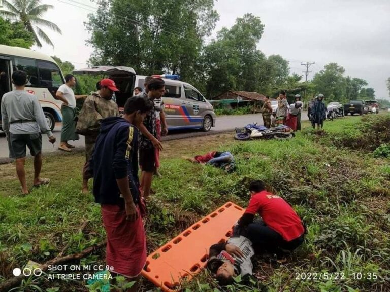 မုဒုံမြို့နယ်တွင် ဆိုင်ကယ်နှင့်ကားတိုက်မိ၍ တစ်ဦးသေဆုံး တစ်ဦးဒဏ်ရာပြင်းထန်