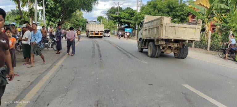 အမရပူရမြို့နယ်တွင် ၂၂ ဘီးတွဲကားနှင့်ဆိုင်ကယ်တိုက်မိ၍ ဆိုင်ကယ်မောင်းသူ အမျိုးသားသေဆုံး ၁ ဦးဒဏ်ရာရ