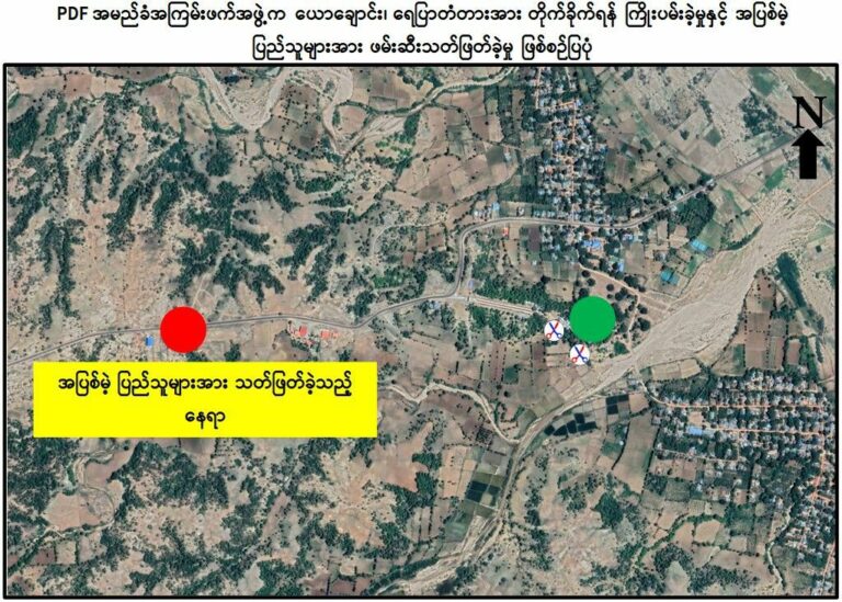 ပေါက်မြို့တွင် PDF အဖွဲ့ဝင်များက အသက်(၄) နှစ်အရွယ်ကလေးငယ်တစ်ဦးအပါအဝင် ၇ ဦးအားသတ်ဖြတ်ခဲ့ဟု နစက ထုတ်ပြန်