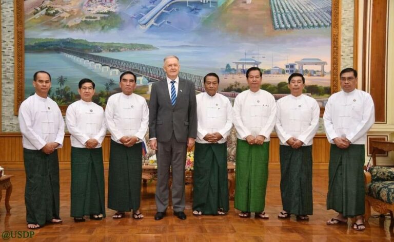 ကြံ့ခိုင်ရေးပါတီ ထိပ်ပိုင်းခေါင်းဆောင်များနှင့် ရုရှားသံအမတ် တွေ့ဆုံကာ နှစ်နိုင်ငံပါတီချင်း ပူးပေါင်းမှုတိုးမြှင့်ရေး ဆွေးနွေး