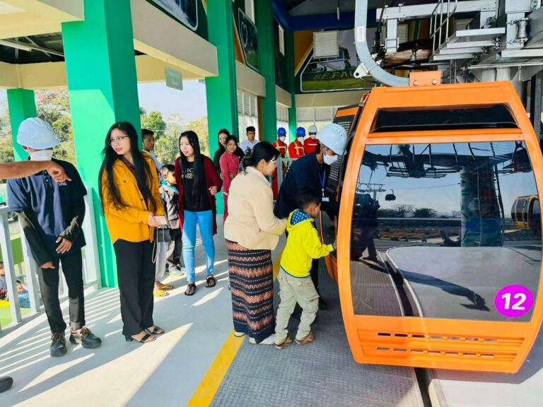 ပွဲကောက်ရေတံခွန် အပန်းဖြေစခန်းတွင် Sky Cable Car စတင် ဖွင့်လှစ်ပြေးဆွဲ