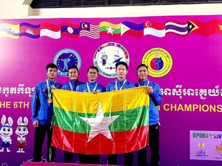 ကမ္ဘောဒီးယားနိုင်ငံတွင် ကျင်းပသည့် ဗိုဗီနမ်ပြိုင်ပွဲတွင် မြန်မာက ရွှေ(၅)၊ ငွေ (၄)၊ ကြေးတံဆိပ် (၁၈) စုစုပေါင်း ဆုတံဆိပ် (၂၇) ဖြင့် နိုင်ငံအလိုက် အဆင့်(၃)​ဖြင့် တတိယဆုရရှိ