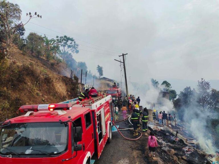 နမ့်ဆန်မြို့နယ်၌ ယနေ့နံနက်ပိုင်းဖြစ်ပွားခဲ့သည့် မီးလောင်မှုတွင် လေဖြတ်နေသည့် သက်ကြီးရွယ်အိုတစ်ဦး သေဆုံး