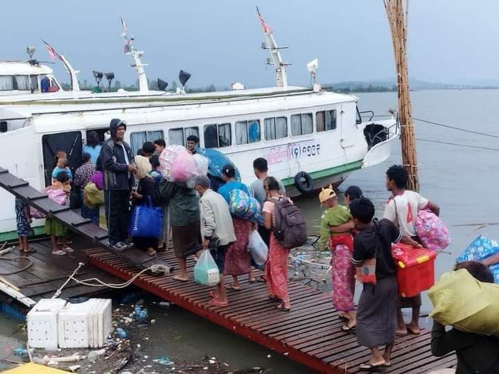 မိုခါ မုန်တိုင်းကြောင့် ယာယီရပ်နားထားရသည့် ရွှေပြည်တန် အမြန်ရေယာဉ်လိုင်း ပြန်လည်ပြေးဆွဲနေ