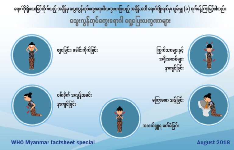 ရန်ကုန် အပါအဝင် ဒေသ ၅ ခုတွင် သွေးလွန်တုပ်ကွေးရောဂါ ဖြစ်ပွားသူ များပြားနေပြီး ငါးလအတွင်း ရောဂါဖြစ်ပွားသူ ၁၇၀၀ ကျော်၊ သေဆုံးသူ ၇ ဦးရှိ