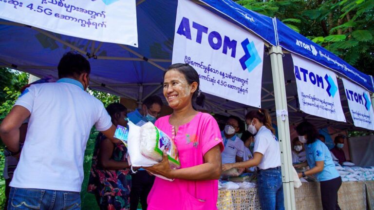 နိုင်ငံတစ်ဝန်း Atom ဆင်းကတ်သုံးစွဲသူ ၁၈ သန်းကျော်ရှိပြီး နိုင်ငံ၏ ၉၅ ရာခိုင်နှုန်းတွင်အသုံးပြုနိုင်