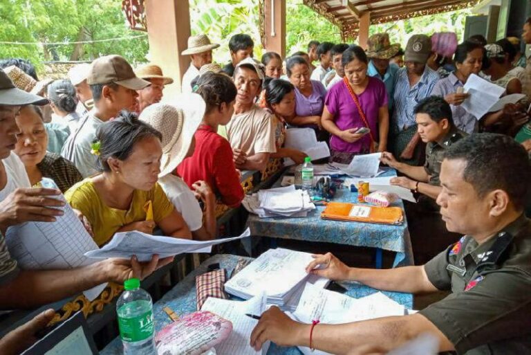 စလင်းမြို့နယ်မှ ရေဘေးသင့်အိမ်ထောင်စုများအတွက် သန်းခေါင်စာရင်းနှင့်မှတ်ပုံတင်များပြုလုပ်ပေး