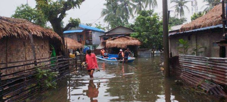 ဘီးလင်းမြို့ရှိ ရေဘေးရှောင်စခန်း (၂၄) ခု၌ လူဦးရေ ၆၀၀၀ ကျော် ခိုလှုံလျက်ရှိ