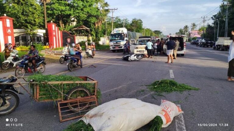 မော်လမြိုင် – ကျိုက်က္ခမီလမ်းမကြီးတွင် ဆိုင်ကယ် (၂) စီးနှင့် ကား(၁)တစ်စီး တို-က်မိရာ ဆိုင်ကယ်မောင်းသူ ပွဲချင်းပြီး အသက်ဆုံးရှုံး