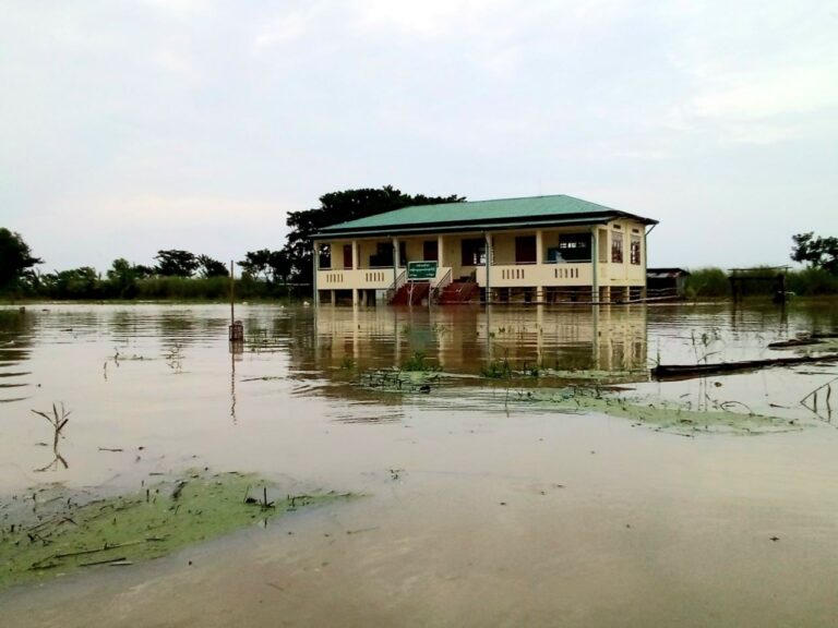 သာပေါင်းမြို့နယ်တွင် ငဝန်မြစ်ရေမြင့်တက်လာ၍ အခြေခံ ပညာကျောင်းပေါင်း (၃၇) ကျောင်းအထိ ထပ်တိုးပိတ်ထားလိုက်ရ