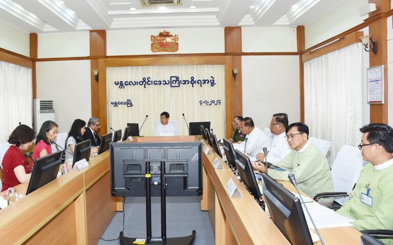 UNOCHA နှင့်မန်းတိုင်း ဝန်ကြီးဌာနများအကြား ပူးပေါင်းဆောင်ရွက်မှု အခြေအနေများကို ဆွေးနွေး