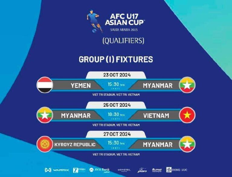 AFC U 20 နှင့် U17 အာရှခြေစစ်ပွဲများအား ကာဂျစ်သမ္မတနိုင်ငံနှင့် ဗီယက်နမ်နိုင်ငံတို့က အိမ်ရှင် အဖြစ်လက်ခံကျင်းပမည်