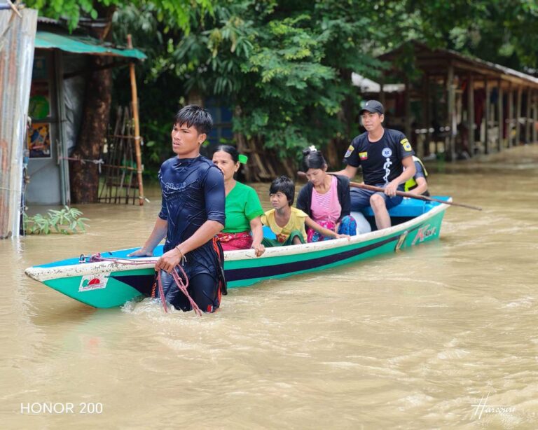 စစ်တောင်းမြစ်ရေ မြင့်တက်လာမှု‌ကြောင့် တောင်ငူတွင် ရေကြီးမှုကြုံနေရ