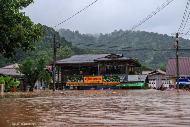 ရေကြီးရေလျှံမှုကြောင့် ကလောမြို့တွင် အင်တာနက် ဖုန်းလိုင်းများပြတ်တောက်နေ