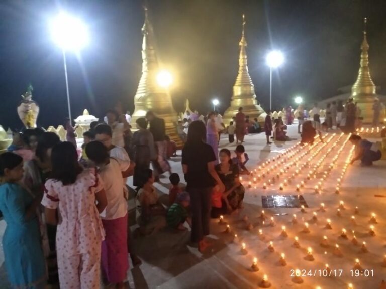 သမိုင်းဝင်ဆံတော်ရှင် မြတ်မော်တင်စွန်းစေတီတော်၌ သီတင်းကျွတ်လပြည့်နေ့ ဆီမီး (၁၀၀၀) ထွန်းညှိပူဇော်ခြင်းနှင့် မီးပုံးပျံများ လွှတ်တင်ပူဇော်